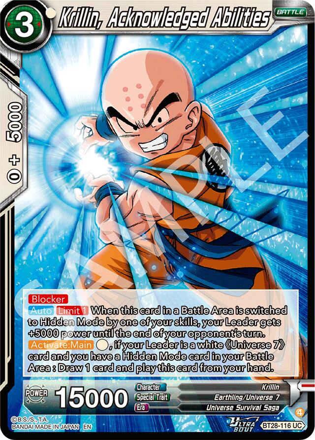 Krillin, Acknowledged Abilities (BT28-116) [Prismatic Clash] Parallel Foil