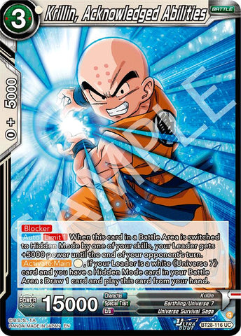 Krillin, Acknowledged Abilities (BT28-116) [Prismatic Clash] Parallel Foil