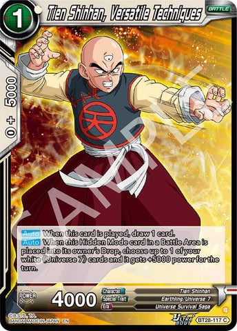 Tien Shinhan, Versatile Techniques (BT28-117) [Prismatic Clash] Parallel Foil