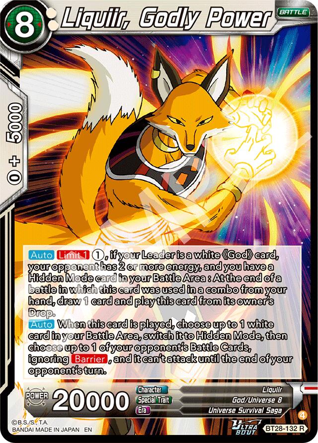 Liquiir, Godly Power (BT28-132) [Prismatic Clash] Parallel Foil