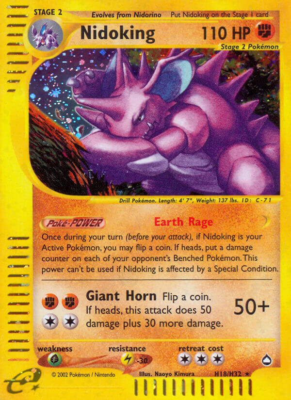 Nidoking (H18/H32) [Aquapolis] Reverse Holofoil