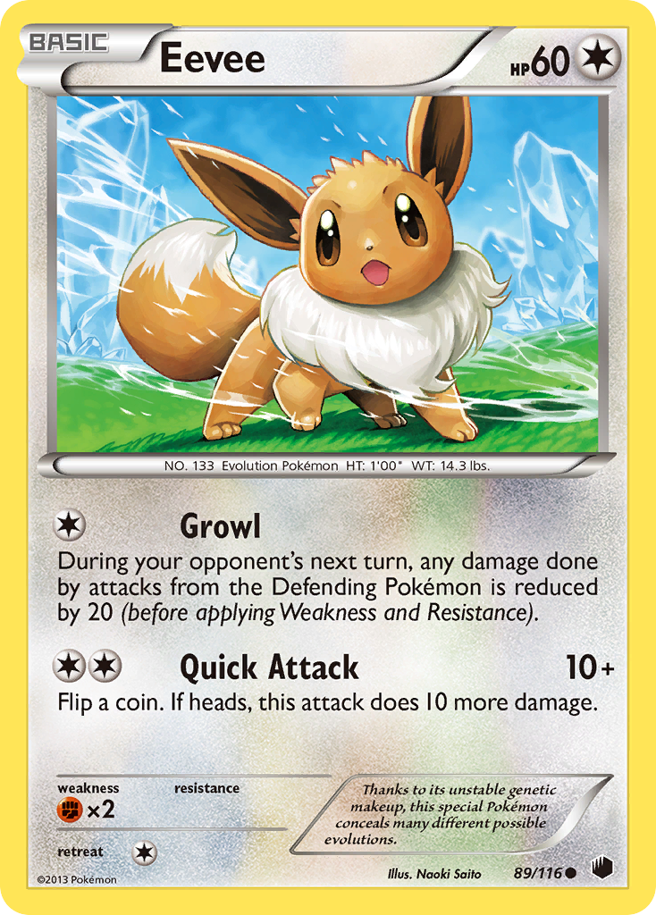 Eevee (89/116) [Black & White: Plasma Freeze] Reverse Holofoil
