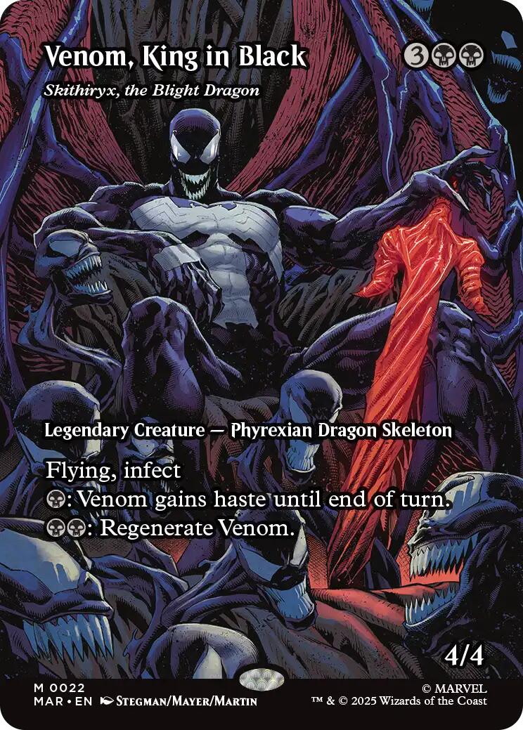 Venom, King in Black - Skithiryx, the Blight Dragon (Borderless) [Marvel's Spider-Man: Eternal-Legal] Foil