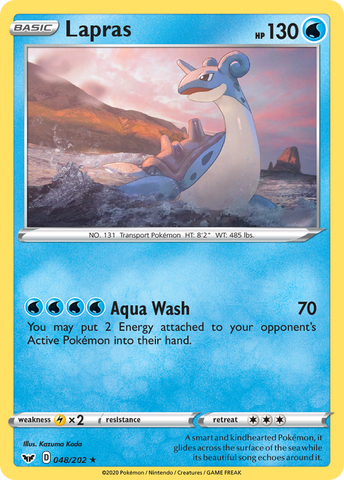 Lapras (048/202) [Sword & Shield: Base Set] Reverse Holofoil