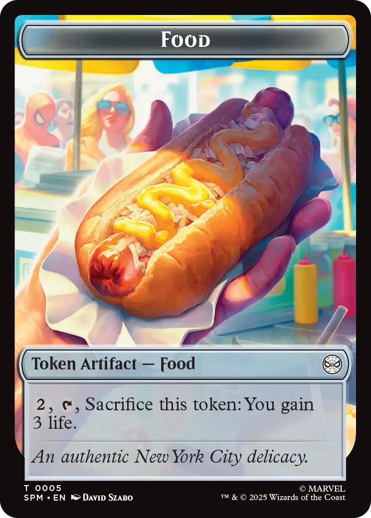 Food // Robot Double-Sided Token [Marvel's Spider-Man Tokens] Foil