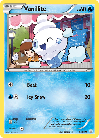 Vanillite (31/99) [Black & White: Next Destinies] Reverse Holofoil