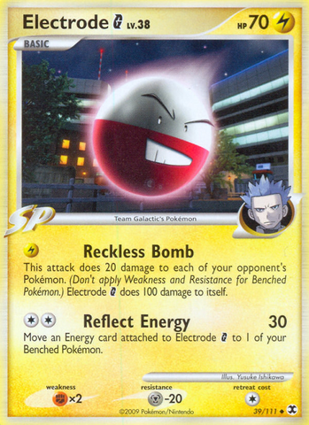 Electrode G (39/111) [Platinum: Rising Rivals] Reverse Holofoil