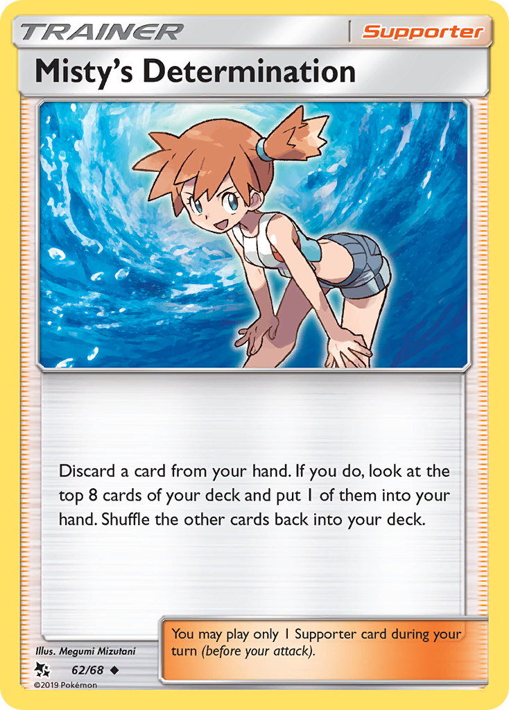 Misty's Determination (62/68) [Sun & Moon: Hidden Fates] Reverse Holofoil
