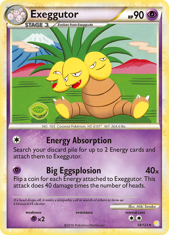 Exeggutor (18/123) [HeartGold & SoulSilver: Base Set] Reverse Holofoil