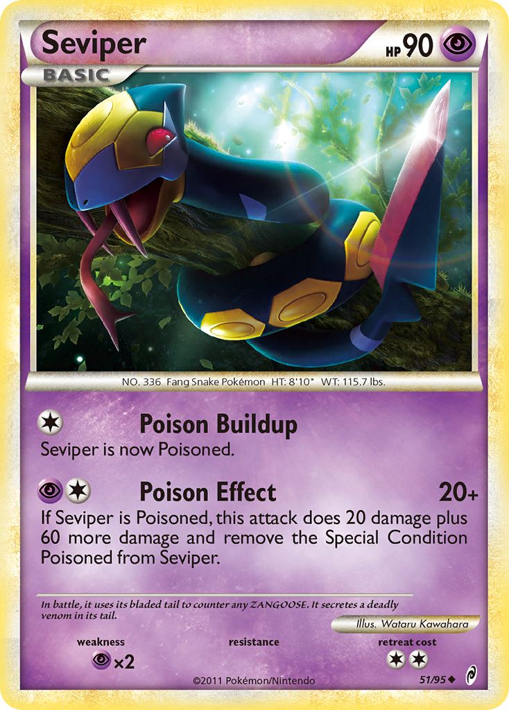 Seviper (51/95) [HeartGold & SoulSilver: Call of Legends] Reverse Holofoil
