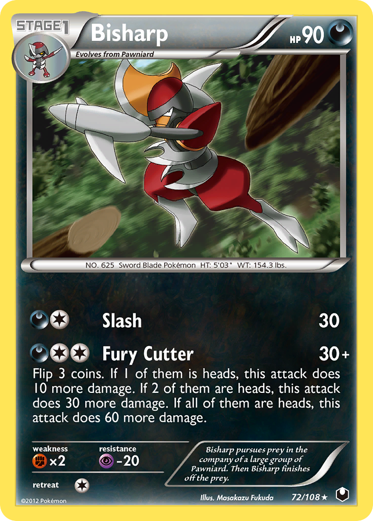 Bisharp (72/108) [Black & White: Dark Explorers] Reverse Holofoil