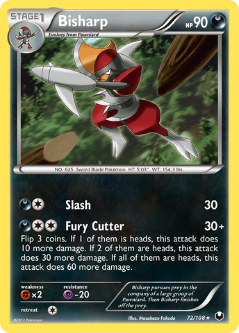 Bisharp (72/108) [Black & White: Dark Explorers] Reverse Holofoil