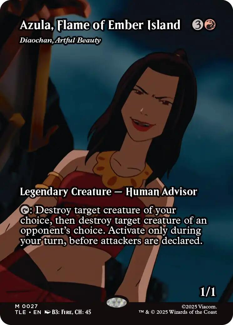 Azula, Flame of Ember Island - Diaochan, Artful Beauty (Borderless) [Avatar: The Last Airbender: Eternal-Legal] Foil