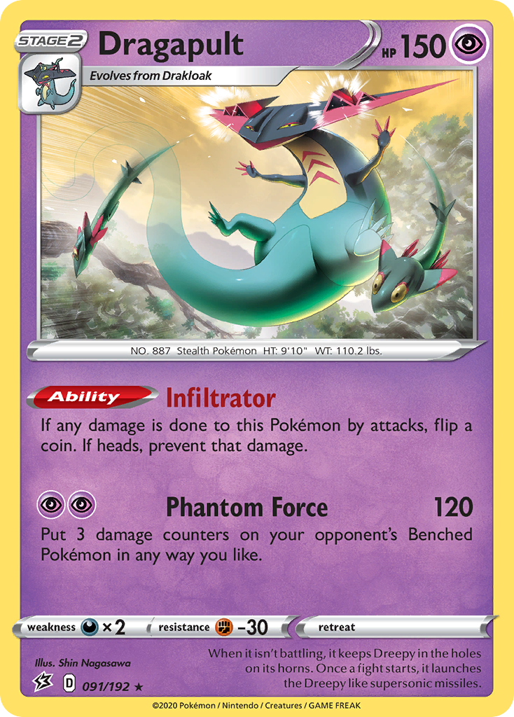 Dragapult (091/192) [Sword & Shield: Rebel Clash] Reverse Holofoil