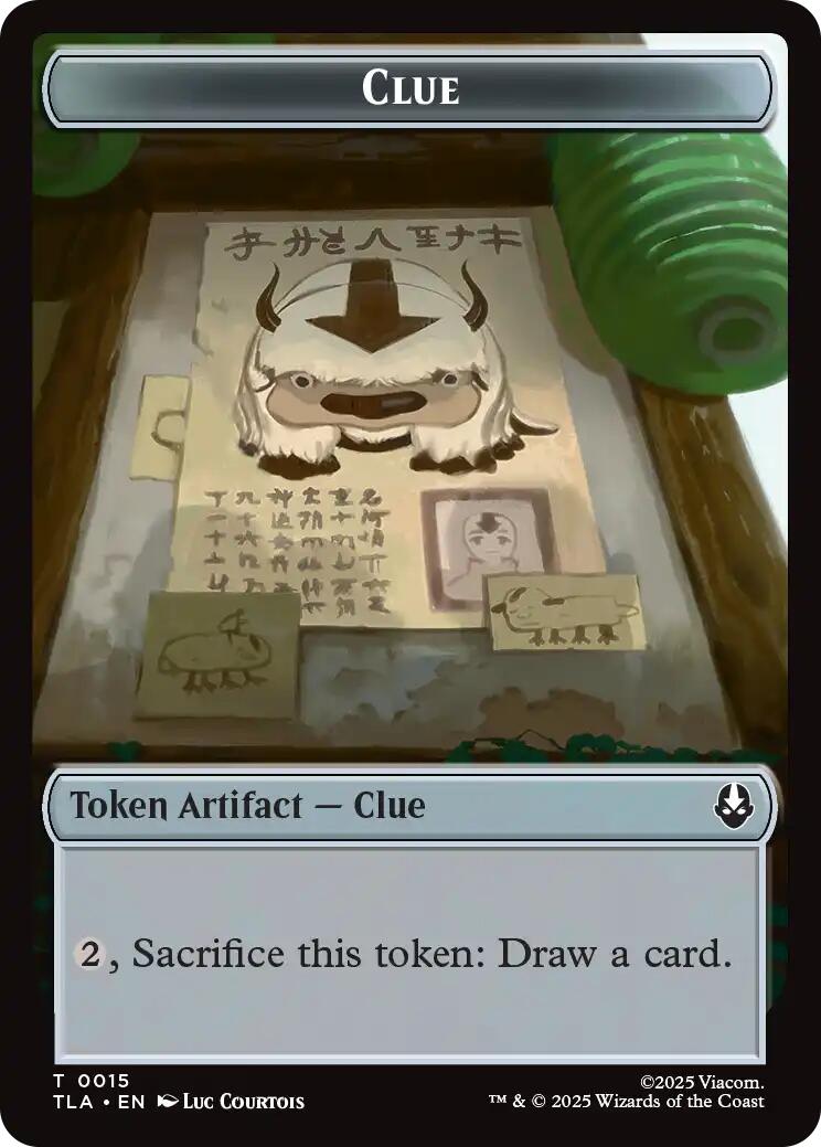 Ally (0004) // Clue (0015) Double-Sided Token [Avatar: The Last Airbender Tokens] Foil
