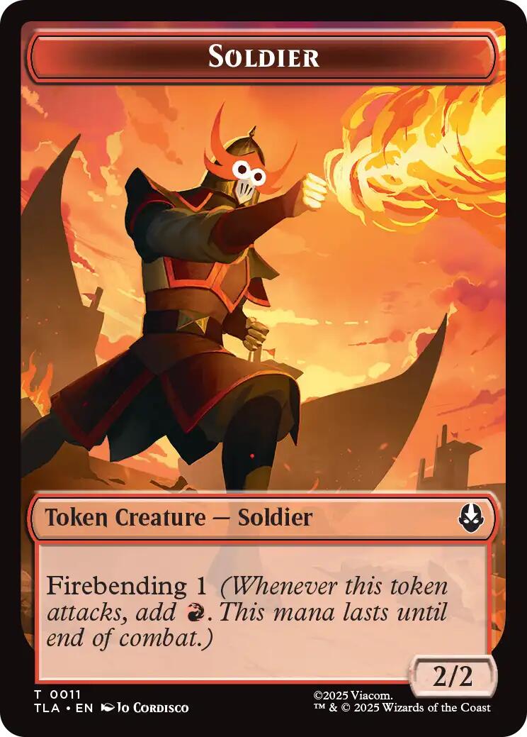 Ballistic Boulder // Soldier (0011) Double-Sided Token [Avatar: The Last Airbender Tokens] Foil