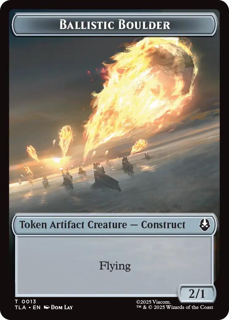 Ballistic Boulder // Soldier (0011) Double-Sided Token [Avatar: The Last Airbender Tokens] Foil