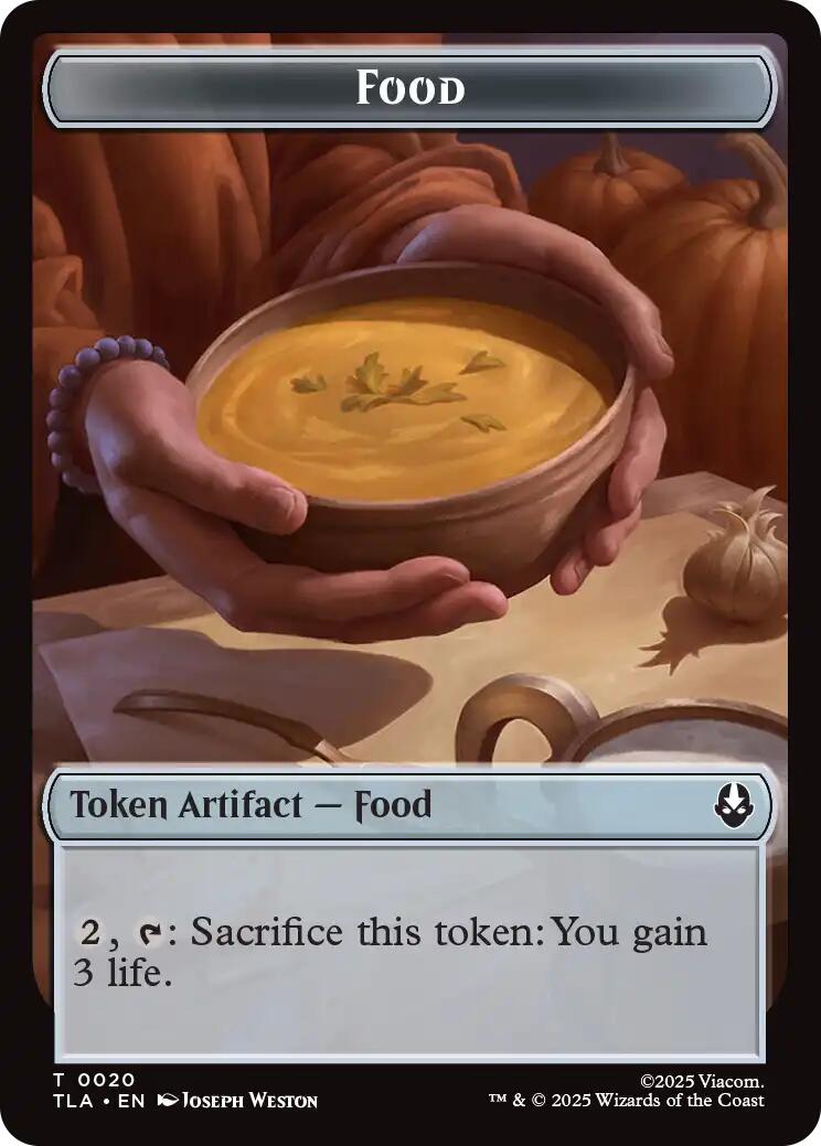 Bear // Food (0020) Double-Sided Token [Avatar: The Last Airbender Tokens] Foil