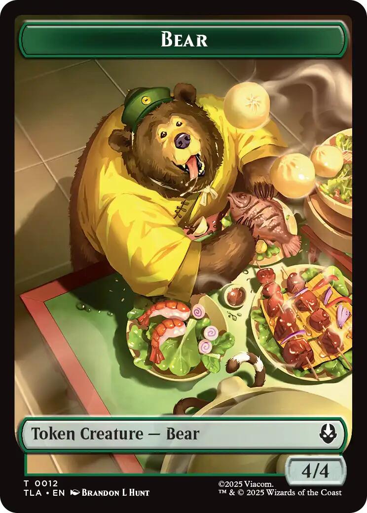 Bear // Food (0020) Double-Sided Token [Avatar: The Last Airbender Tokens] Foil