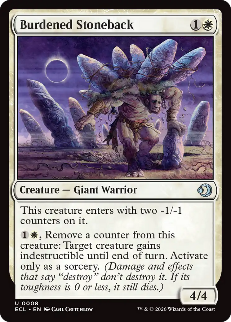 Burdened Stoneback [Lorwyn Eclipsed] Foil