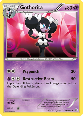 Gothorita (76/149) [Black & White: Boundaries Crossed] Reverse Holofoil