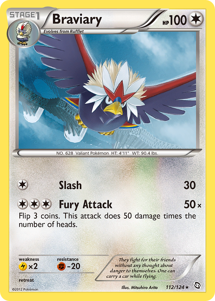 Braviary (112/124) [Black & White: Dragons Exalted] Reverse Holofoil
