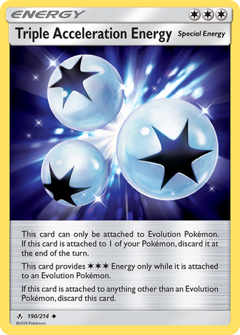 Triple Acceleration Energy (190/214) [Sun & Moon: Unbroken Bonds] Reverse Holofoil
