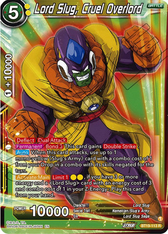 Lord Slug, Cruel Overlord (BT19-113) [Fighter's Ambition] Parallel Foil