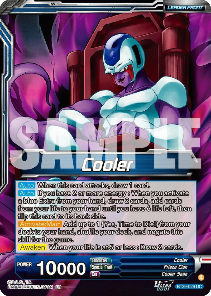 Cooler // Cooler, Incredible Strongest Warrior (BT29-029) [Fearsome Rivals] Parallel Foil