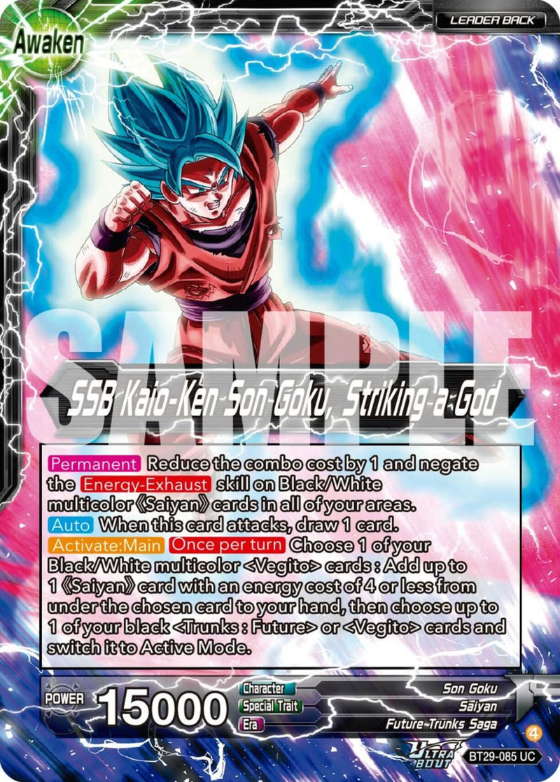 Son Goku // SSB Kaio-Ken Son Goku, Striking a God (BT29-085) [Fearsome Rivals] Parallel Foil