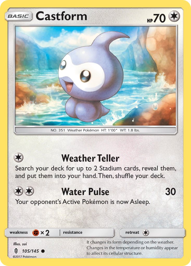 Castform (105/145) [Sun & Moon: Guardians Rising] Reverse Holofoil