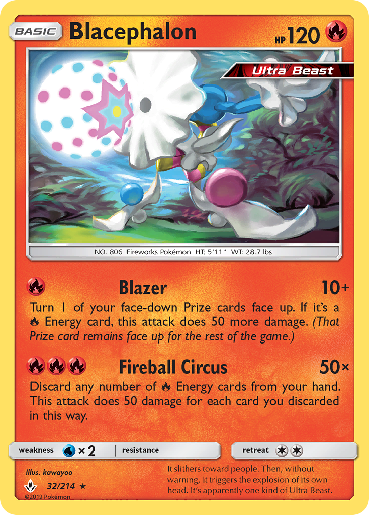 Blacephalon (32/214) [Sun & Moon: Unbroken Bonds] Reverse Holofoil