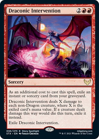 Draconic Intervention (Promo Pack) [Strixhaven: School of Mages Promos] Foil