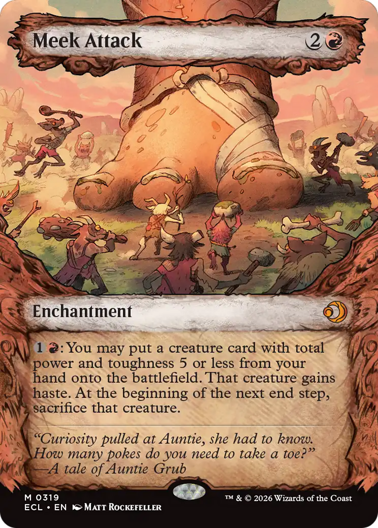 Meek Attack (319) (Showcase) [Lorwyn Eclipsed] Foil