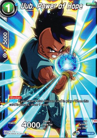 Uub, Power of Hope (BT11-040) [Vermilion Bloodline] Parallel Foil