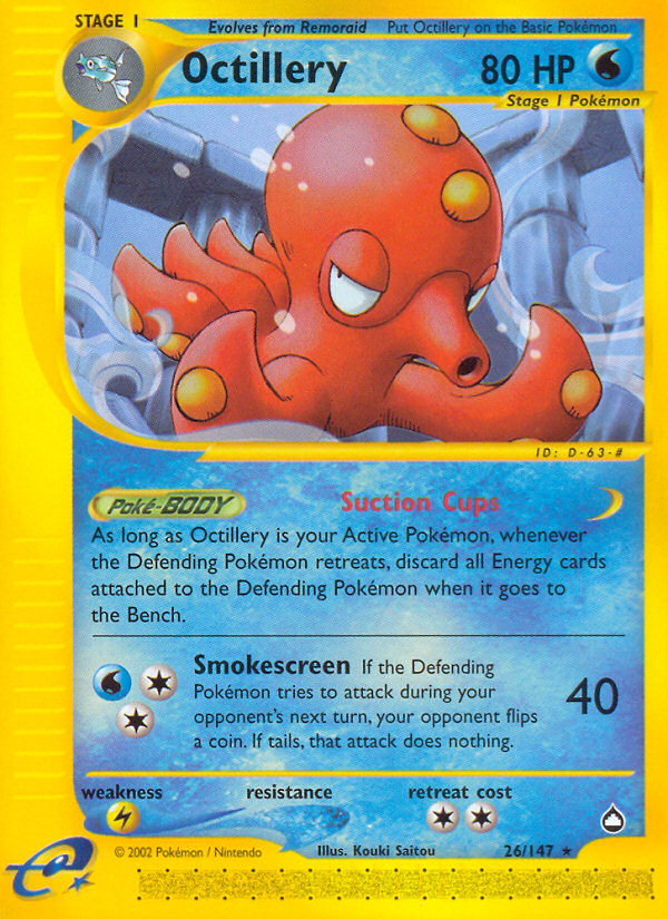Octillery (26/147) [Aquapolis] Reverse Holofoil