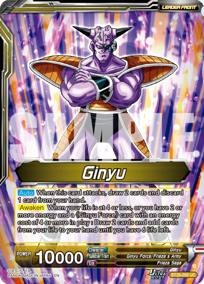 Ginyu // Ginyu Force, Assemble (BT29-058) [Fearsome Rivals] Parallel Foil