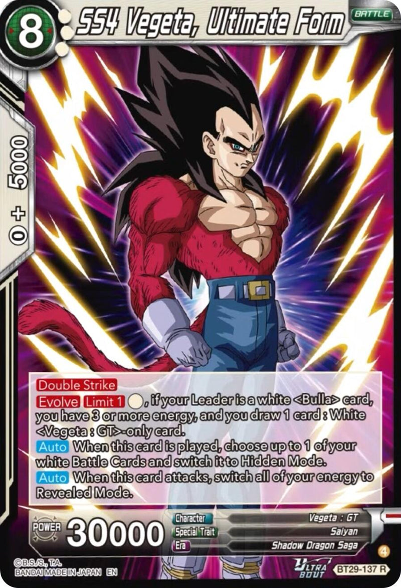 SS4 Vegeta, Ultimate Form (BT29-137) [Fearsome Rivals] Parallel Foil