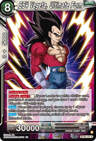 SS4 Vegeta, Ultimate Form (BT29-137) [Fearsome Rivals] Parallel Foil