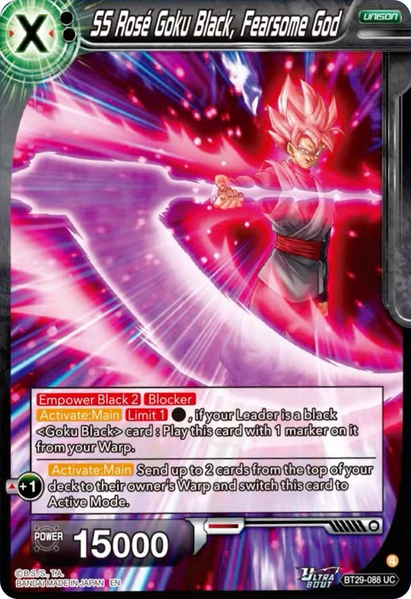 SS Rose Goku Black, Fearsome God (BT29-088) [Fearsome Rivals] Parallel Foil