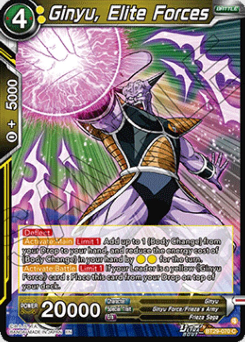 Ginyu, Elite Forces (BT29-070) [Fearsome Rivals] Parallel Foil