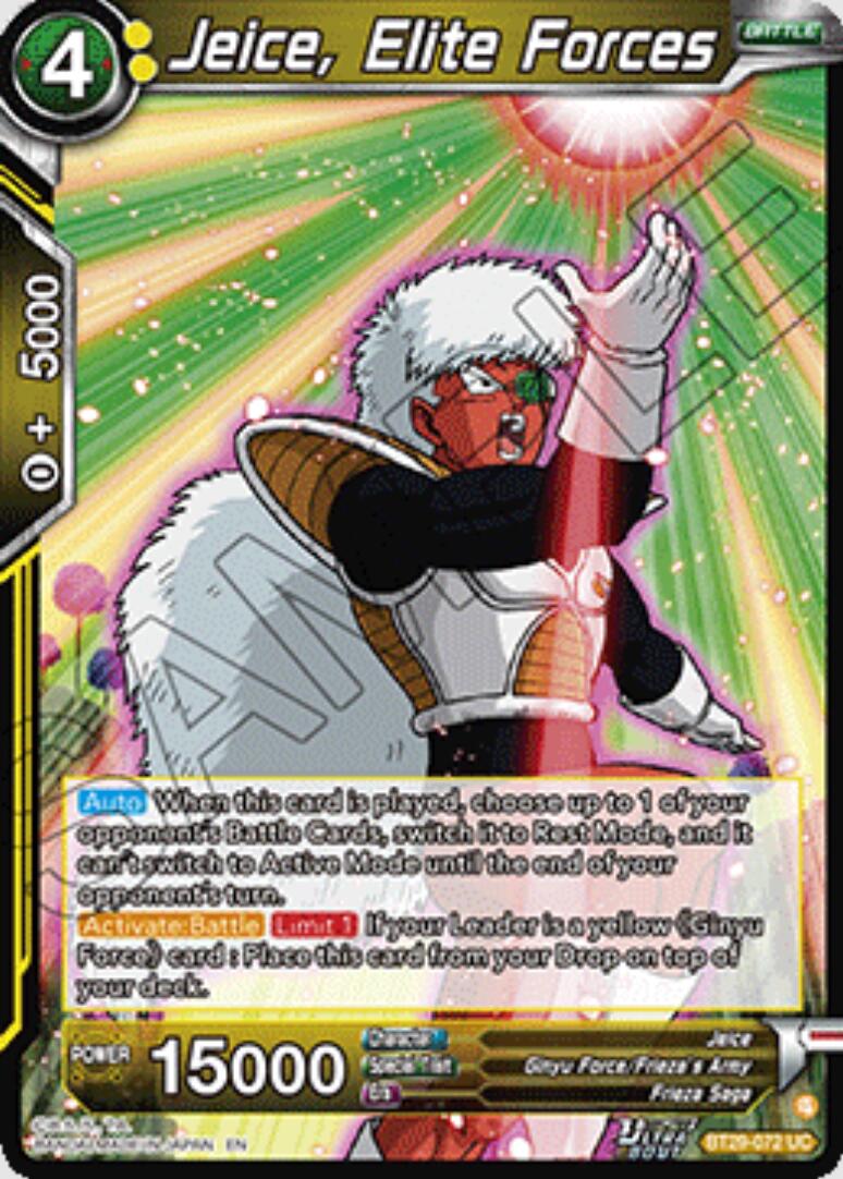 Jeice, Elite Forces (BT29-072) [Fearsome Rivals] Parallel Foil