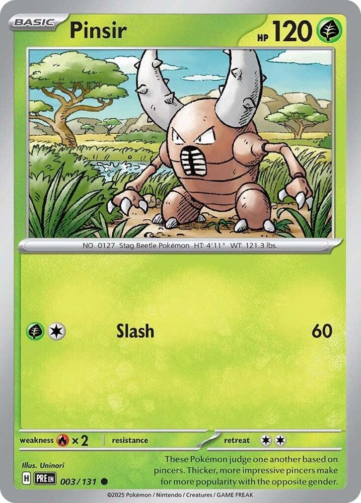 Pinsir (003/131) [Scarlet & Violet: Prismatic Evolutions] Reverse Holofoil