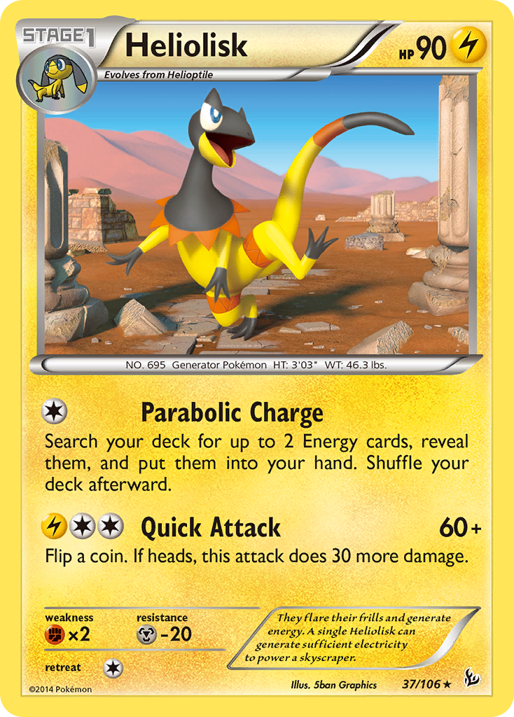 Heliolisk (37/106) [XY: Flashfire] Reverse Holofoil