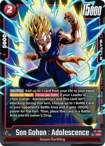 Son Gohan : Adolescence (Tournament Pack 09) [Fusion World Tournament Cards]