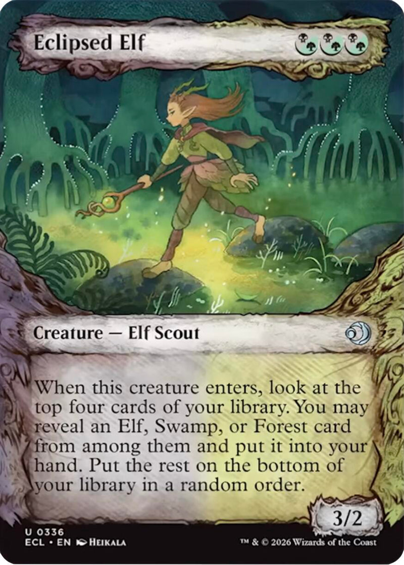 Eclipsed Elf (Showcase) [Lorwyn Eclipsed] Foil