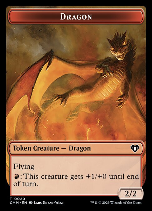 Soldier // Dragon (0020) Double-Sided Token [Commander Masters Tokens] Foil