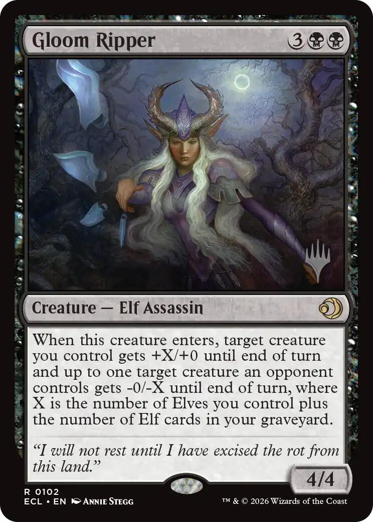 Gloom Ripper [Lorwyn Eclipsed Promos] Foil