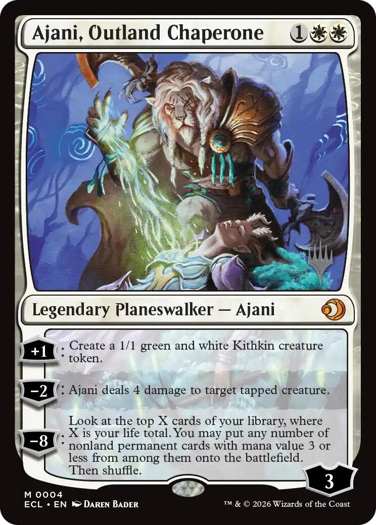 Ajani, Outland Chaperone [Lorwyn Eclipsed Promos] Foil