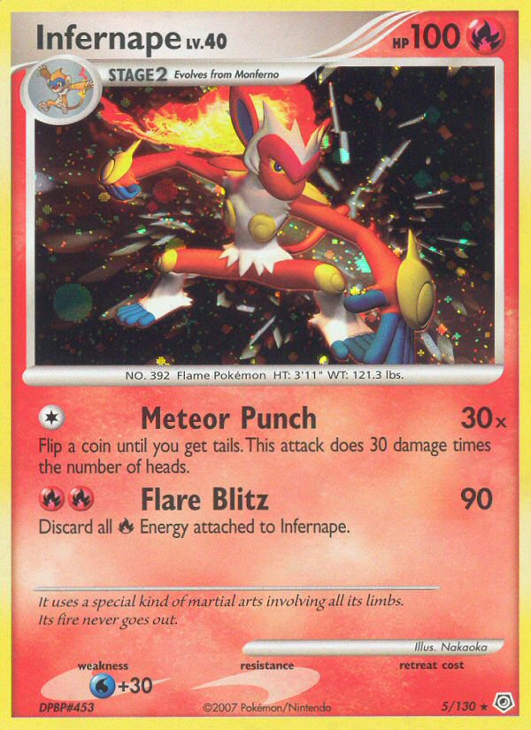 Infernape (5/130) [Diamond & Pearl: Base Set] Reverse Holofoil